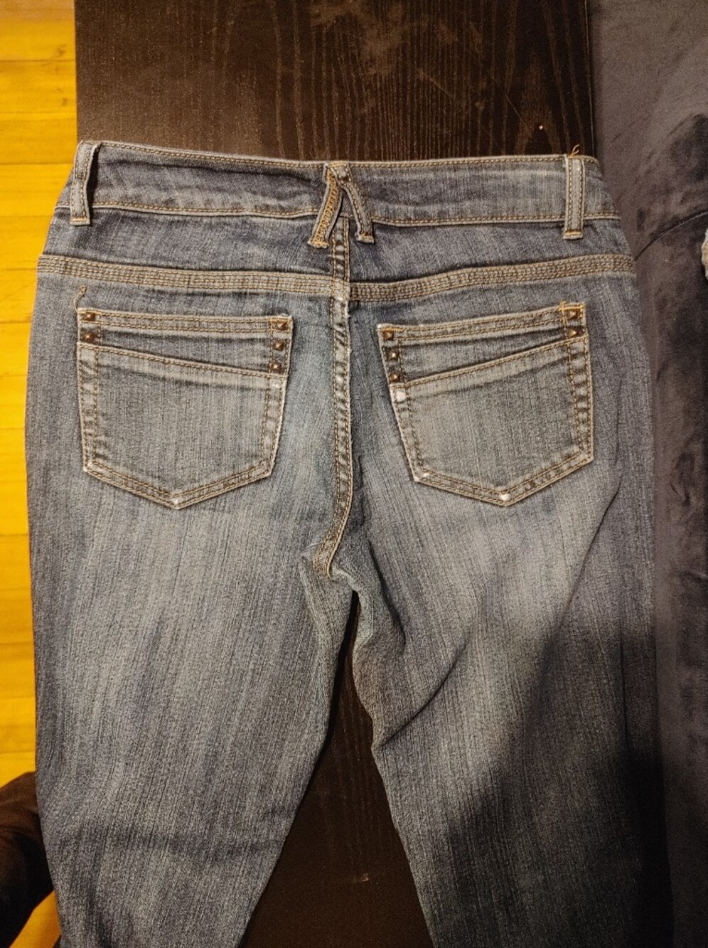 Women's Straight Leg Light Wash Blue Denim Jeans